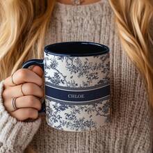 1 Piece Of 11oz Custom Mug, Blue And White Porcelain Style Printed Ceramic Coffee Cup, Customized Name, Simple And Elegant Taste, Elegant Color, Quality Cup Body, Comfortable Feel, Hot And Cold Safety, A Gift For Family And Friends, Private Customization, Suitable For Home Office, Office Leisure, Outdoor Camping,Multi-Functional, Ornamental,Reusable,Exquisite,Stylish,High-Quality,Colorful,Modern,Custom,Personalized,Unique,Ideal Gifts For Him,Ideal Gifts For Her,Home Decor,Customized Mugs,Festive Calendar