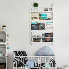 Gr8 Home Wall Mounted Children Bookcase Kids Display Bookshelf Storage Unit Shelving Rack - White - View 3