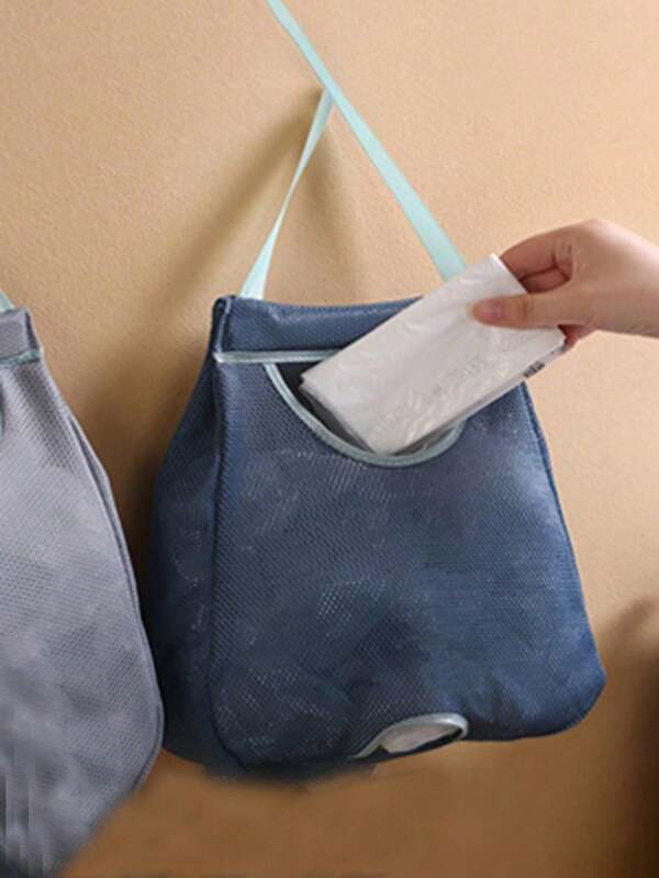 1 Pieza Bolsa de malla multifuncional para almacenar ajos y cebollas, bolsa de almacenamiento de bolsas de basura de cocina