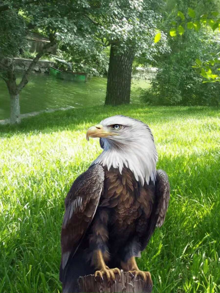 تمثال عقاب شرس للحديقة أو الفناء الخارجي، ديكور للحديقة أو الصالة الخارجية