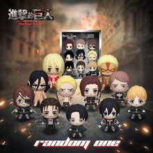 Crunchyroll 1 pieza Llavero de personaje de anime 3D de la serie oficial de Ataque a los Titanes, bolsa ciega de misterio con uno de los personajes sorpresa, accesorio para mochila, teléfono celular, estuche para lápices, colgante, para sorprender a fans, familia y amigos en cumpleaños y aniversarios, accesorio para coche