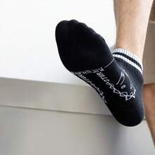 4 Pairs Men's Summer Ankle Socks, New Spring/Summer Breathable Comfortable Round Neck Socks With Cartoon Patterns, Unisex Boat Socks Suitable For Summer, Sports, Gym, Black & White Colors Available - Multicolor - View 11