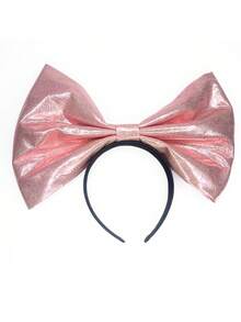 1 件女孩超大纯色厚蝴蝶结头带，时尚夸张头饰，适合派对、舞会、婚礼、万圣节 - 彩色 - 查看 8