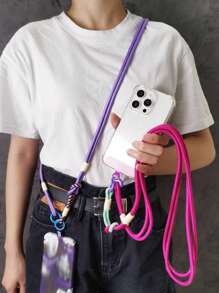Funda para teléfono con correa larga desmontable y ajustable para exteriores, de material de poliamida, con correa corta, apta para regalos de senderismo para madres, familia, amigos, cumpleaños, festivos, colgante y cadena de teléfono