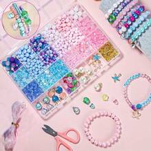 Marine Series Jewelry Making Kit, Includes Polymer Clay Beads Of Starfish, Seashells, And More. Perfect For Handmade Bracelets, Necklaces, And Other Crafty Decorative Accessories Suitable For Summertime - Mixed Colors - View 3