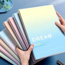 1 Book, B5/A5, 136 Pages, B5 Waterproof Soft Surface PP Glue Cover Notebook, Colorful Simple Diary, Notebook, Horizontal Line Diary, Notebook For Office, Home, School,School Supplies,Back To School