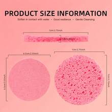 10/50 Pack Compressed Facial Sponges – Natural Exfoliating & Cleansing Sponge Pads, Gentle Skin Care For Face & Body, Travel-Friendly