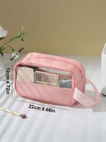 3 件/套防水 PVC 旅行化妆包、化妆刷收纳袋、化妆收纳包、洗漱包、度假和夏季的理想选择、透明化妆包、沙滩包、多功能行李包、适用于口红、唇线笔、化妆刷、眼影盘、内衣、牙膏、牙刷、化妆品、护肤品、眉笔、粉扑、梳子、指甲油、珠宝、香水、文具、数码产品浴室装饰化妆品收纳浴室配件返校