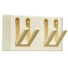 2 piezas Ganchos adhesivos plegables e invisibles, diseño giratorio ultrafino montado en la pared, para almacenamiento en baño, cocina, sin perforación y sin daños