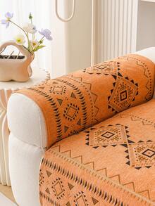 1 pezzo Copri divano trapuntato in chenille, 100% poliestere, durevole e adatto agli animali domestici, copridivano in stile bohémien per singolo poltrona, divano a 2/3/4 posti, adatto per decorazione di soggiorno, camera da letto, ufficio, per tutte le stagioni