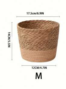 1pc Plant Pots For Indoor Plants, Seagrass Planters, Planter Basket Indoor, Flower Pots Cover, Plant Containers, Natural