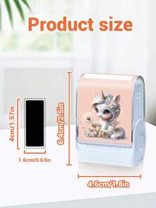 LICVIC 衣物專用客製化姓名印章，防水個性化衣物印章，手寫簽名印章，DIY客製卡通自動出墨姓名印章 - 風格A - 查看 3