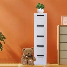 Futchoy 5 Tiers Bedroom Corner Storage Organizer Case 5-Layer Storage Cabinet White - trắng - Xem 10