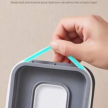 1 pieza Caja de almacenamiento con tapa para toallitas húmedas, mascarillas desechables y toallas de papel, dispensador rellenable para el hogar, la cocina, la guardería, la sala de estar, la mesa - Base antideslizante, acceso fácil con una sola mano - Multicolor - Ver 6