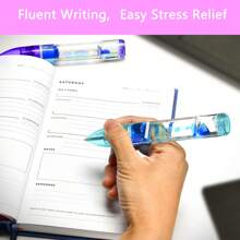 1 Stück kreative Flüssigkeitsbewegung Sprudler Stifte - schreibt wie ein normaler Stift - farbige Timer Stifte hervorragend für Erwachsene zur Stresslinderung und Angstabbau, Geburtstags- und Weihnachtsgeschenke, Kugelschreiber