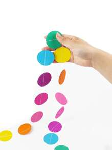 1 confezione di ghirlande di carta colorate a pois per feste, decorazioni appese ad arcobaleno per feste di compleanno, matrimoni, aule scolastiche, decorazione domestica, appendibile alle pareti