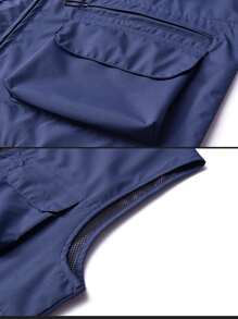 1 Stück Herren Sommer Lässig Mehrtaschen Outdoor Utility Weste/Gilet