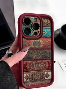 1pc Floral Pattern Soft TPU Shockproof Anti-Slip Phone Case, Compatible With Samsung/Compatible With IPhone 16/16PLUS/16PRO/16PROMAX,International Version, Not The Domestic Version - Multicolor - View 4
