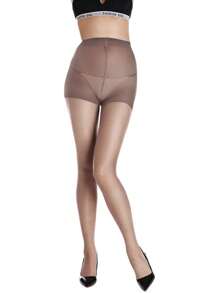 3 Pairs Women's Thin Solid Color Leggings Pantyhose For Daily Wear