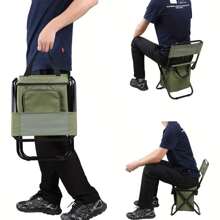 Tragbarer Outdoor Camping Klappstuhl, Lässig Camping Angelstuhl mit Rückenlehne - leichter und stabiler Eisenlegierungsrahmen, Outdoor Stuhl, geeignet für Outdoor-Aktivitäten wie Camping, Angeln, Picknick usw.