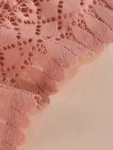 Aofeiqike 3 Pairs European & American Style Sexy Lace Panties For Women, Low Waist, Breathable, Lifting, Hollow Out, Seductive Thongs, Comfortable, Cute And Playful - Multicolor - View 2