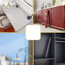 1卷哑光纯色自粘壁纸,耐油乙烯基材质,适用于厨房橱柜、家具翻新和DIY家居装饰,可用于壁纸、房间装饰、卧室装饰、浴室装饰、客厅装饰、厨房装饰、房间装饰、客厅装饰、家居装饰、墙面艺术等。 - 彩色 - 查看 8