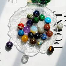 Bolas de esfera de pedra preciosa 20 mm Bola de esfera de cristal polido Bola de bolso fofa Mini pedras preciosas para decoração de casa