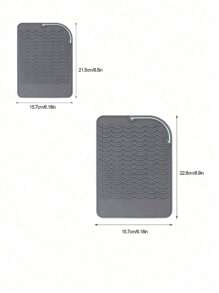 1/2 piezas Alfombrilla de silicona resistente al calor a 480°F (250°C) - Soporte giratorio para tenacillas, planchas y onduladores de pelo para viaje