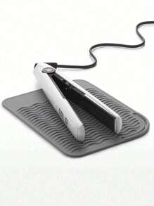 1/2 piezas Alfombrilla de silicona resistente al calor a 480°F (250°C) - Soporte giratorio para tenacillas, planchas y onduladores de pelo para viaje