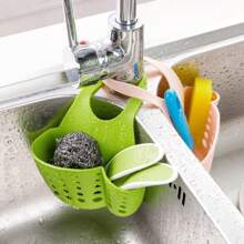 5pcs-Kitchen Adjustable Hanging Storage Bag, Storage Basket, Kitchen Shelf, Sponge Drain Rack Hanging Bag, Kitchen Garbage Filter Bag