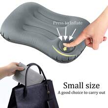 Portable Fabric Air Pillow Lightweight Bed Pillow Inflating Folding Inflatable Pillow Travel Pillow For Camping Desk Rest Backpacking Hiking Camping Travel Essentials Camping Accessories Camping Equipment Hiking