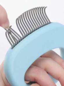 1 件装宠物美容刷，温和按摩和脱毛刷，塑料材质，用于猫咪美容和脱毛，猫刷，宠物长/短毛用品，宠物脱毛梳，返校、旅行度假必需品，女士发饰 - 彩色 - 查看 4