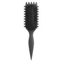 1 pieza Cepillo de pelo, cepillo rizado de cerdas de jabalí para peinado, diseño talla grande reciente de 2025 para definir y dar forma a los rizos, ideal para que las mujeres den estilo a su cabello rizado