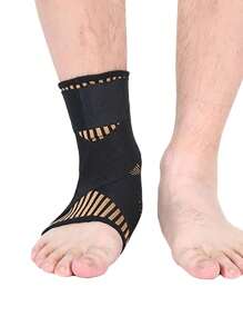 1 Stück Kupfer-Ionen Bandage Kompressions-Knöchelstütze, geeignet für Herren & Damen, Fitness, Laufen, Seilspringen, elastisch & atmungsaktives Fußgelenk Gym Zubehör