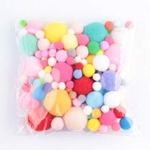 10mm-30mm Colorful Fluffy Plush Pompoms Glitter Pom Poms Balls Assorted Size Pon Pon Balls For Hobby Supplies And DIY Creative Crafts Party Decoration - Multicolor - View 17