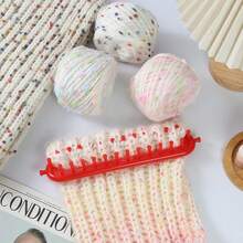 435g Colorful Rainbow Yarn, Mohair & Alpaca Blend, Gradient Color Gradient Long Segment Dyeing Scarf Yarn, For Handmade Knitting Scarves, Sweaters, Coats, Hats For Men & Women, 1 Pack = 3 Threads = 435g