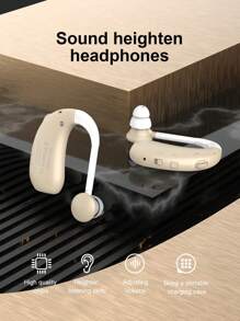 2PCS Headphones Personal Sound Amplifier, Adult Hearing Aid Amplifier, Rechargeable Audio Amplifier Headphones, Complete Accessories, Necessary For Others.