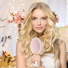 16 Stücke/Set Brautjungfer Vorschlag Geschenke, 8 eckige/blumen Haarklemmen, 8 Haarbürsten für Braut Hochzeit Junggesellinnenabschied Partyfavors