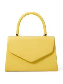 PU Women Clutch Bag For Party, Wedding, Daily And Fashion Events, Perfect For Party Girls, Ladies, Female, Ideal Gift For Party, Wedding, Prom, Dinner/Banquet, Fashionable Butter Yellow Bag For Women