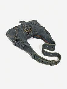 1 Pack, Y2K Punk Style Fashion Women's Bag, Body Heavy Design Hot Girl Style Studded Fashion Tote Bag, Shoulder Strap Can Be Adjusted, Suitable For Shopping, Travel, Daily Travel, Etc, Halloween Purse Perfect For Fancy Party Halloween Fashion & Gothic Fashion, Best Halloween Gifts For Women , Bags Ladies Elegant , Goth