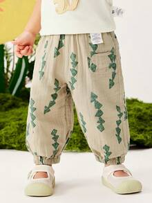 mini bala Quần dài chống muỗi mùa hè cho bé trai và bé gái thân thiện với da, thoáng khí, rộng rãi - Tông màu xanh cà phê - Xem 1