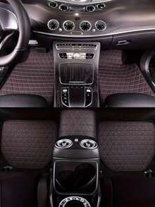 防水 PU 汽车脚垫 - 5 件套/3 件套/2 件套，全套汽车脚垫，前排脚垫，第二排脚垫，全套前后地毯用于内饰保护，汽车内饰配件，耐用、时尚、简约的设计，适合男性和女性 - 全天候保护，易于清洁，增强汽车内饰装饰