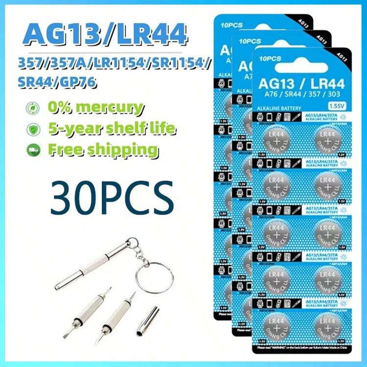 10-60PCS AG13 Coin Cell Battery RW82 SR1154 SP76 LR44 357 357A S76E G13 Alkaline Button For Watch Electronic Remote - LR44 - View 8