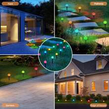 1 pièce Boule lumineuse à bulle solaire, à énergie solaire, 1 pour 10/20/30 guirlandes lumineuses de jardin à LED, Boules de cristal décoratives pour l'éclairage paysager, pour villas, cours, allées, pelouses, décoration de fête. Chargée automatiquement au soleil pendant la journée, s'allume automatiquement après la tombée de la nuit.