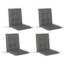 Outsunny Set Of 4 Garden Chair Cushions With Backs, 108L X 50W X 5H Cm Outdoor Seat Cushions Outdoor Seat Pads With Backrest, Tufted Back, Ties Dining Chair