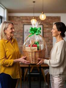 10/20 件收缩包装篮袋，超大礼品篮包装袋，透明玻璃纸 PVC 收缩袋，收缩包装塑料袋，适用于生日、婚礼、新娘送礼会、母亲节、毕业礼物、教师答谢礼物 - 無色 - 查看 5