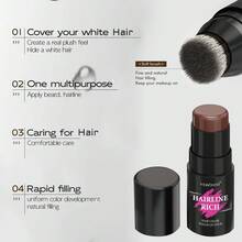 VERONNI 2 合 1 临时染发笔带刷 - 快速覆盖白色和灰色，防水根部补色棒打造自然外观 - 彩色 - 查看 5