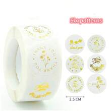 500pcs/Roll 1inch 1.5inch Thank You Sticker,Gift Sticker For Business Label Shipping Sticker,Gift Wrapping Stickers For Envelopes, Flowers, Love Letters, School Supplies,Back To School