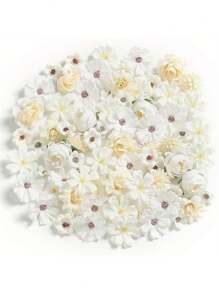 20 piezas - Combinado de flores artificiales de estilo floral púrpura, flores de seda dalias y rosas con tallos para manualidades de boda nupcial, baby shower, arreglos florales, centros de mesa, decoración del hogar