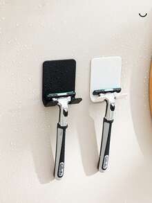 1 pieza/4 piezas Soporte para afeitadora, se puede afeitar sin hacer agujeros, montado en la pared, con almacenamiento para cable de corriente y enchufe, ropa, bolso. Gancho multiusos para enchufe, gancho manual sin taladro para afeitadora, soporte de almacenamiento para maquinilla.